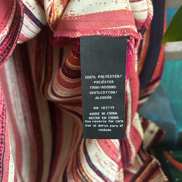 Zac & Rachel Red and Cream Striped Blouse - Picture 3 of 15